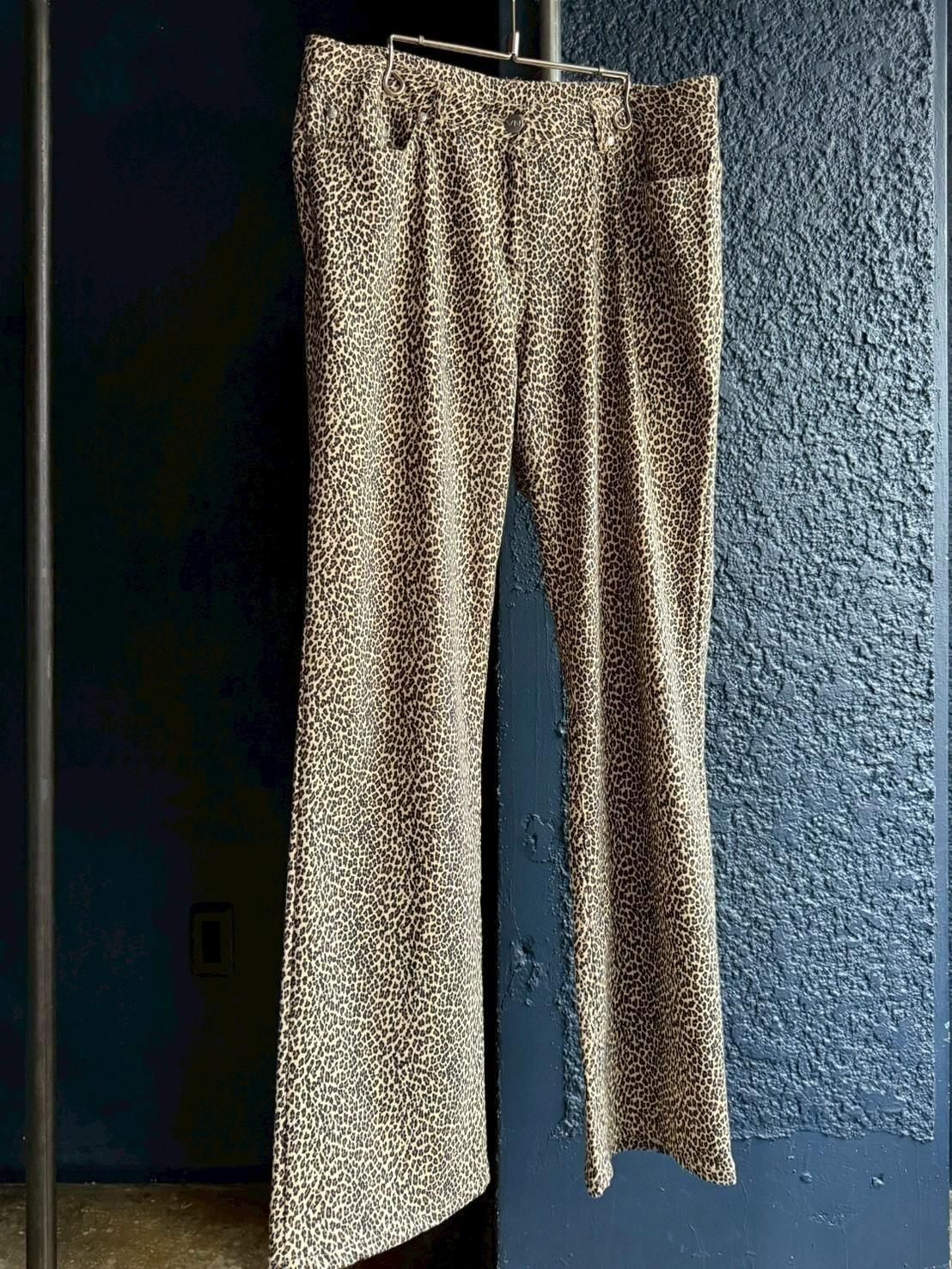 leopard slim pants