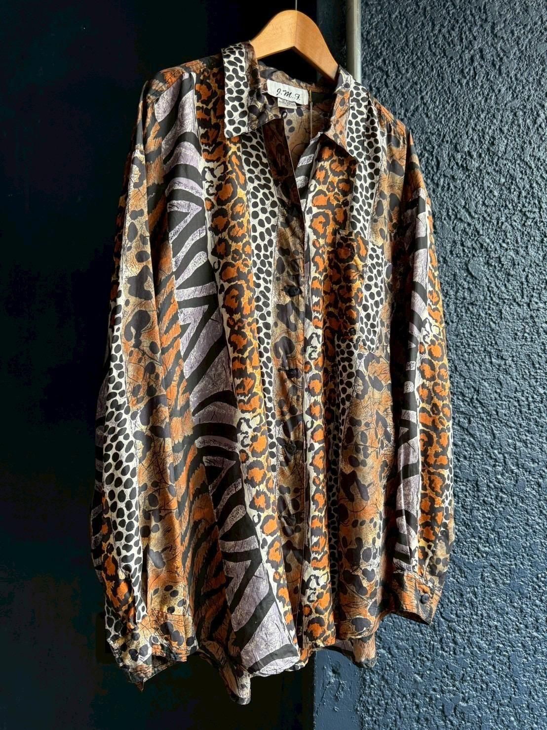 silk animal pattern shirt