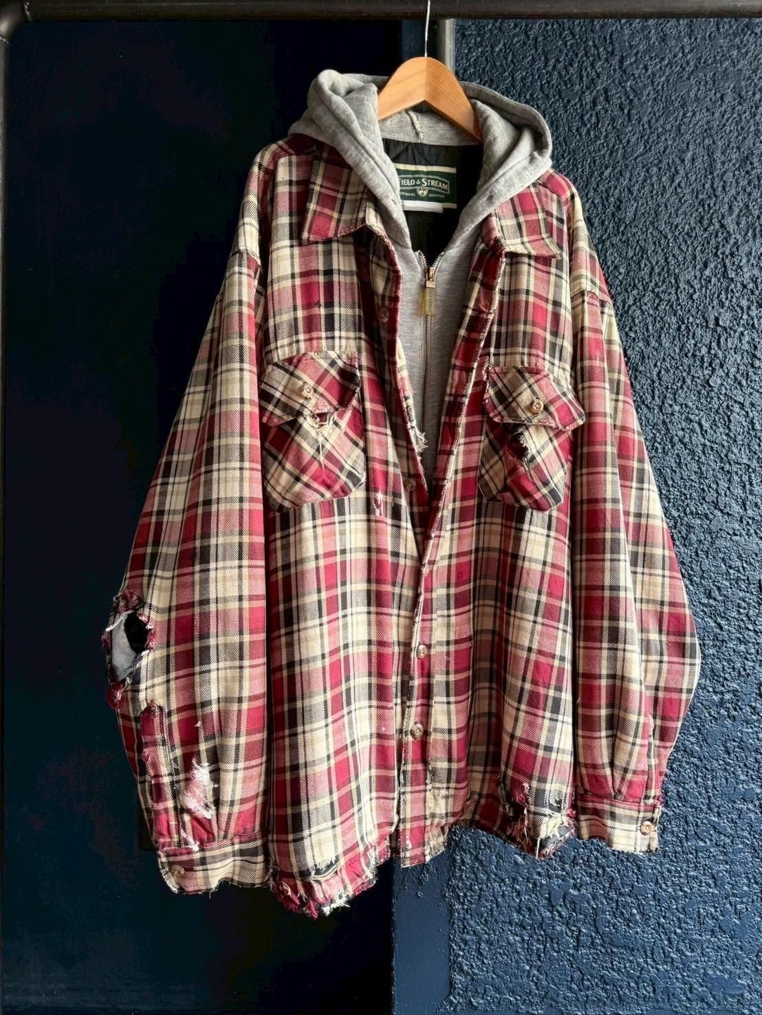 hooded flannel shirt