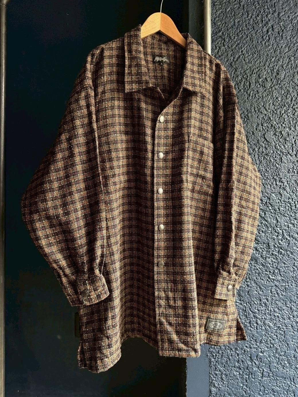 brown snap button shirt JKT