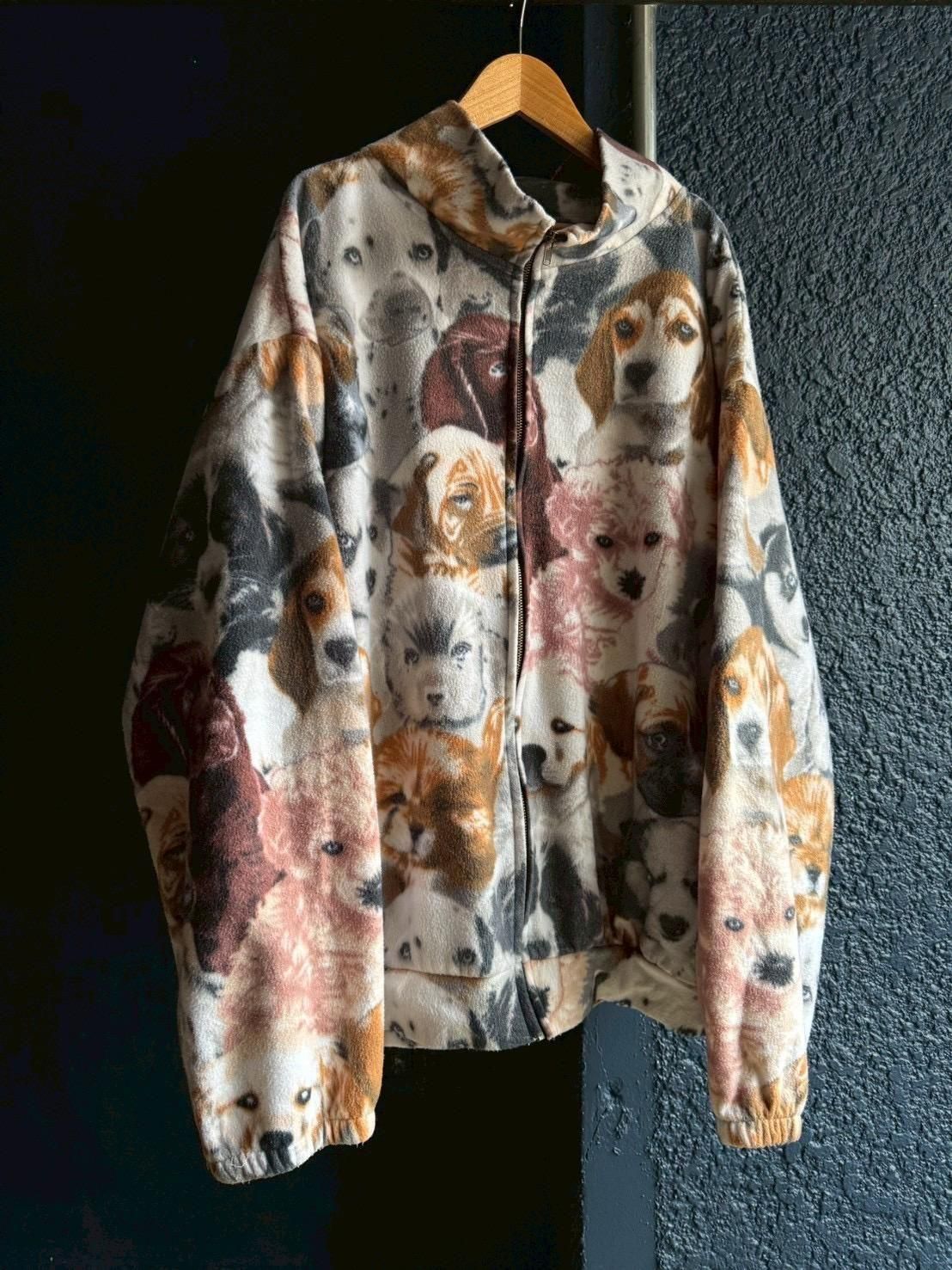 dog parttern fleece JKT