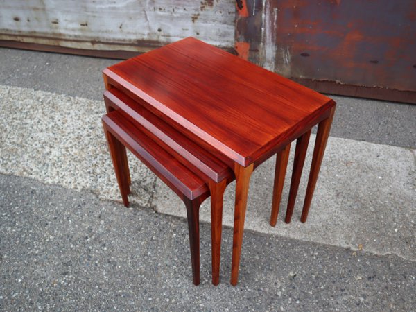 SOLD OUTSize:W605 D370 H515mm<br>Johannes Andersenǥ줿<br>Mahogany Nesting Table<br>