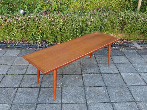 Size:W1495 D515 H500mm<br>厚みのあるチーク無垢の木口。Simple!<br>Teak Coffee Table<br>