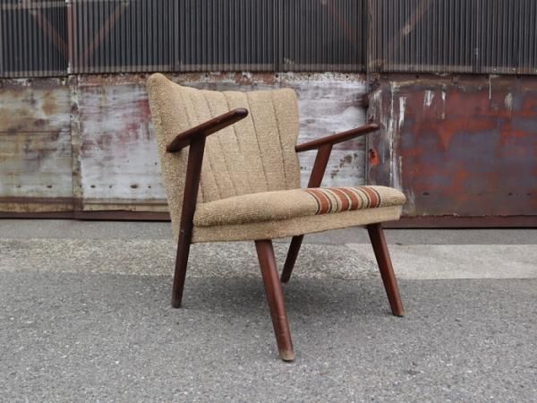EASY CHAIR チーク　ヴィンテージ　ソファ Teak×Oak High-back Easy Chair - 北の椅子と―北欧ヴィンテージ