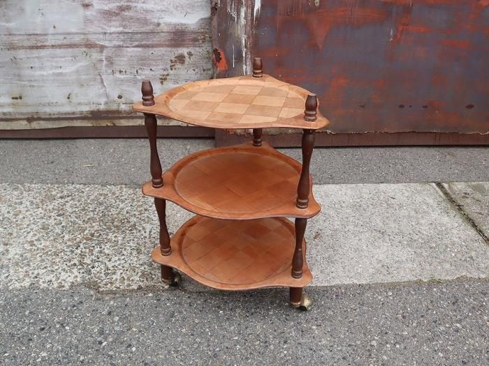 デンマーク チーク材 ソーイングワゴン 北欧家具 北欧ビンテージ