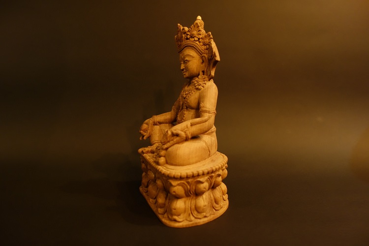 【仏像】毘沙門天（多聞天） 木彫り仏像21cm【送料無料】
