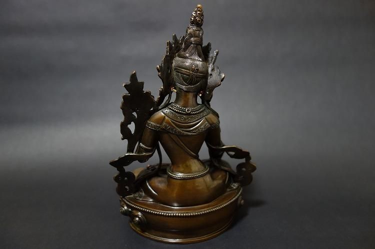 【仏像】白多羅菩薩 (ホワイトターラ) 銅製 22cm【送料無料】