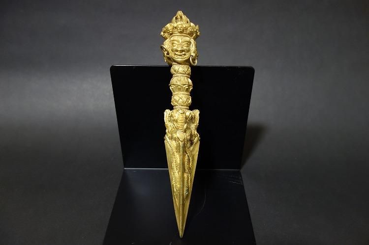 【プルパ】チベット 五鈷杵 20cm 密教法具 【送料無料】