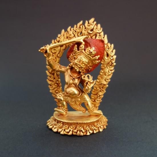 【フォロー割・新品】 不動明王　上彫　紅檀　総高さ約23.5㎝　仏像　お不動様 セール・新品】 不動明王 上彫 紅檀 総高さ約23.5㎝ 仏像 お不動