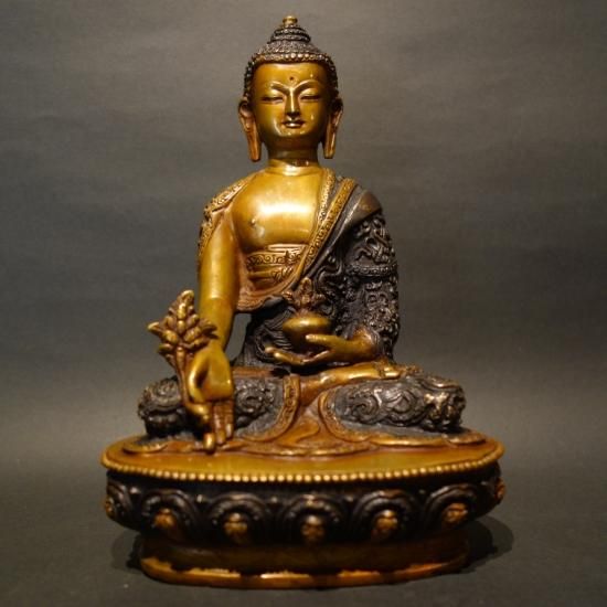 薬師如来(薬師瑠璃光如来) 特別彫金仕上げ 20cm|大阪の仏像 薬師如来(薬師瑠璃光如来) 特別彫金仕上げ 20cm|大阪の仏像