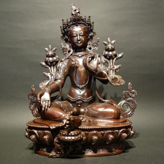 緑多羅菩薩（銅製 22cm）大阪の仏像通販・販売なら仏像専門店 多羅堂