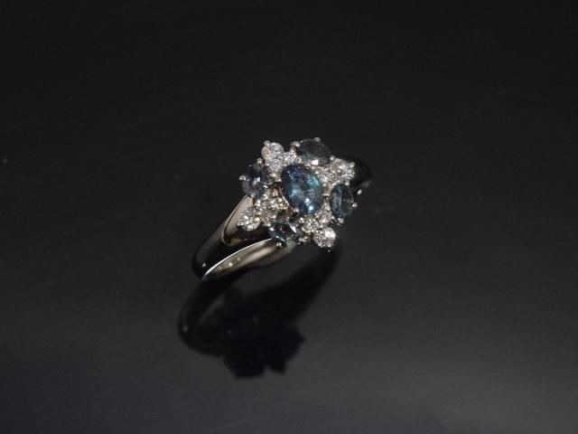 サイズ限定♡天然アレキサンドライトのリング お値下げ】天然アレキサンドライトキャッツアイ 天然