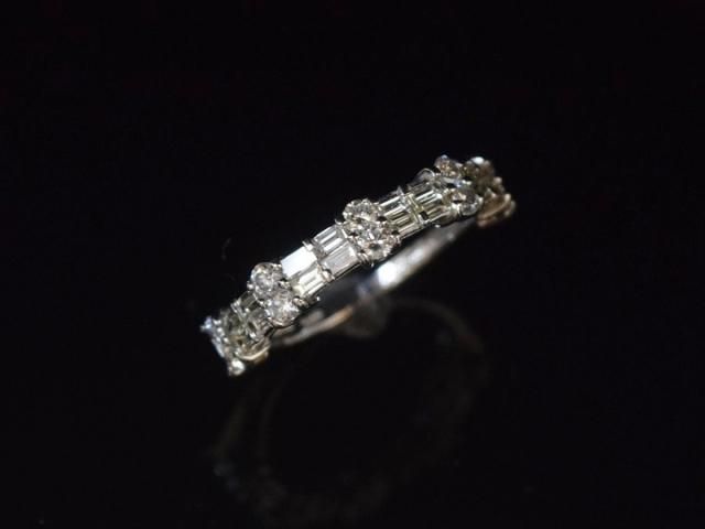 Pt900　カラーダイヤモンドリング　D0.38ct　カラーダイヤ0.12ct