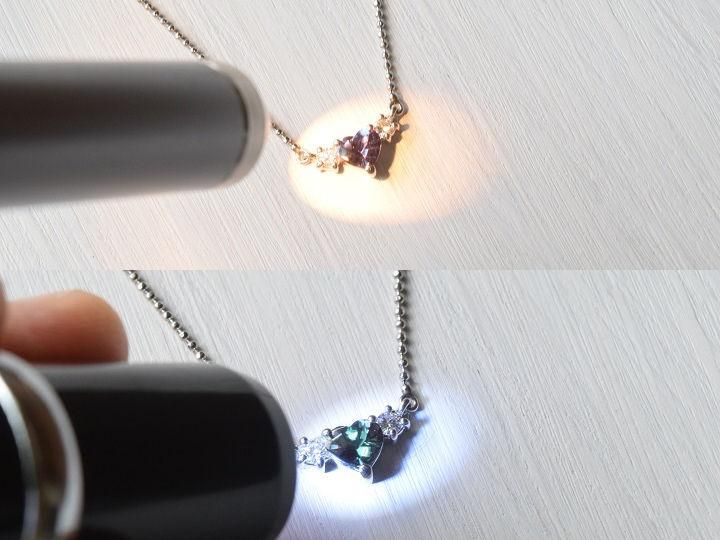 PT900 0.52ct 天然アレキサンドライト・ダイヤモンドネックレス PT900 0.52ct 天然アレキサンドライト・ダイヤモンドネックレス