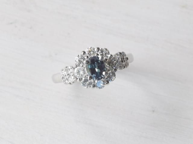 ✴︎極美品　PT900 0.48ct アレキサンドライト 0.33 ダイヤ リング