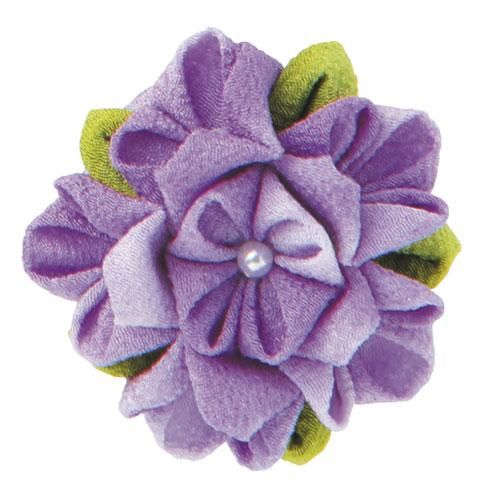 つまみ細工の紫陽花 - 和布・和生地・ちりめん生地・和風布通販
