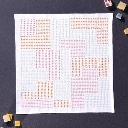 オリムパス 刺し子キット 花ふきんキット Sashiko Textile lab オリムパス 刺し子キット 花ふきんキット Sashiko Textile lab