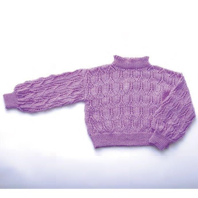 スキー(元廣) 透かし編みプル 着分セット（フローレン11玉・編図）【着