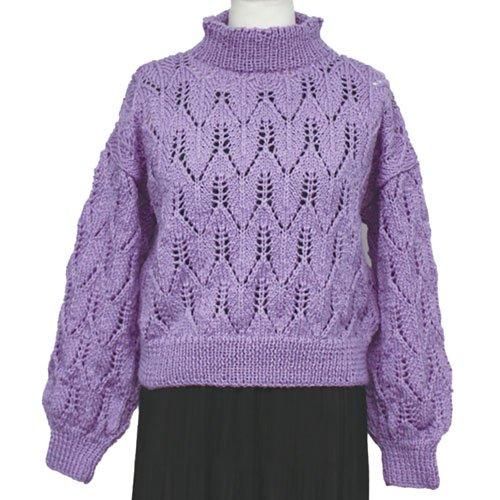 スキー(元廣) 透かし編みプル 着分セット（フローレン11玉・編図）【着