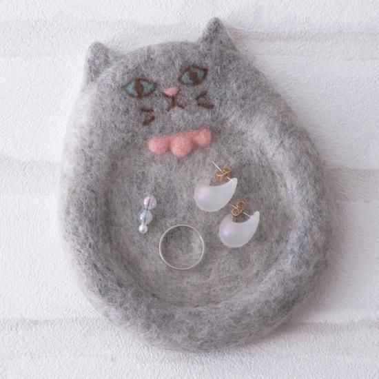 羊毛フェルト 猫 koneri 羊毛フェルト フレーム猫 のオーダー 羊毛フェルト