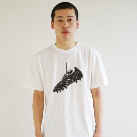 Golden Boots - vanilla white - デザインサッカーTシャツ｜EVERYDAY