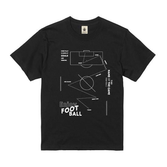Enjoy Football Monochrome - black - デザインサッカーTシャツ