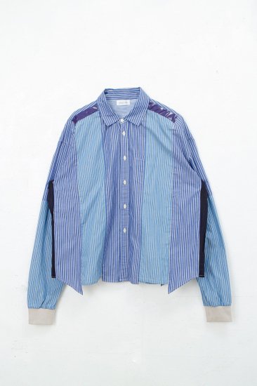 POTTO / custom shirts /blue stripe