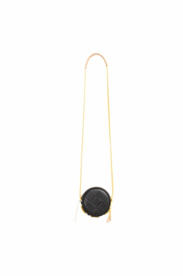 nir / mini laceup circle bag / yellow