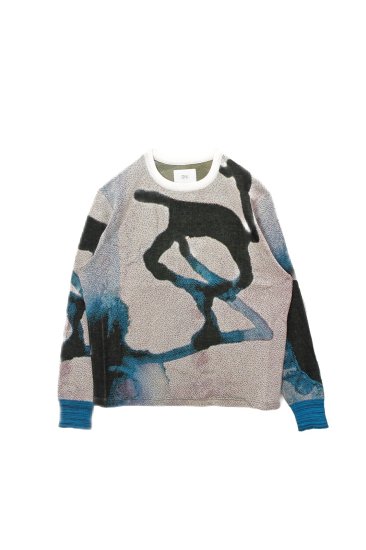 HATRA / Ink scape sweater /glacier