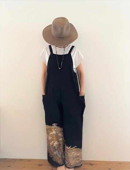 黒留袖から サロペットパンツ ワイドパンツ ジャンプスーツ Jumpsuit