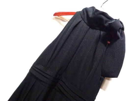 落款入り 黒留袖から ホルターネック ロングドレス 鴨 季節の