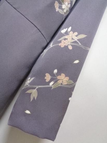 卒業式 入学式に！刺繍 訪問着 裏地付き タックワンピース