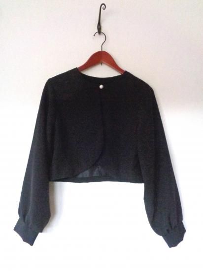 黒留袖から ボレロジャケット パフスリーブ 裏付き 7号～11号 M - 着物