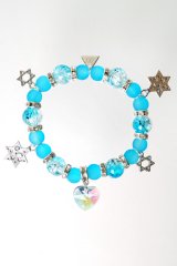 XTS Heart Crystal L.Blue Bracelet【夏セール】