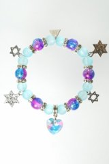 XTS Heart Crystal L.Blue Bracelet【夏セール】