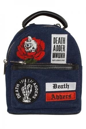 MISHKA デニム ワッペン パッチ MINI リュック バックパック