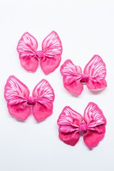 XTS Butterfly ヘアピン 4pcs セット PINK ピンク *sale_