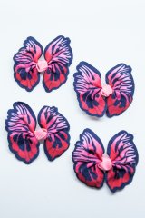 XTS Butterfly Hair Pin 4pcs Set (Red)【夏セール】