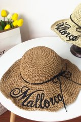 ロゴ Embroidery Straw Hat［SALE］