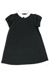 A-Line Collar Girly Mini ワンピース BLACK［SALE］