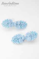 XTS China Button Hair Pin 2pcs Set (Light Blue)【セール】