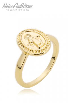 Guadalupe Angel Medal Point Ring (Gold)【セール】