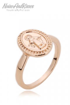 Guadalupe Angel Medal Point Ring (Rose Gold)【セール】