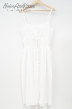 Sheer Shirring Camisole ワンピース (White) *sale_