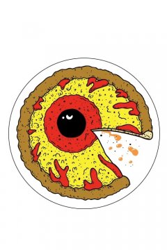 MISHKA Single Sticker (Pizza Keep Watch)