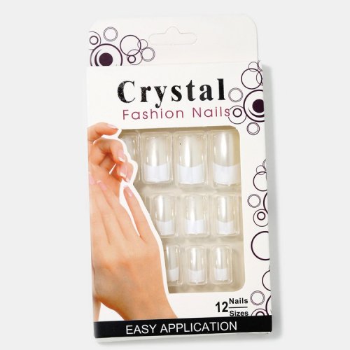 Classic French Tip Press-On Nails (White)【セール】