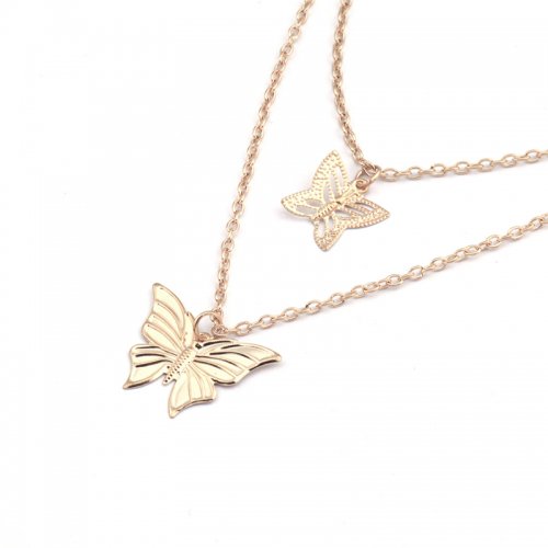 Double Butterfly Necklace (Gold)【夏セール】