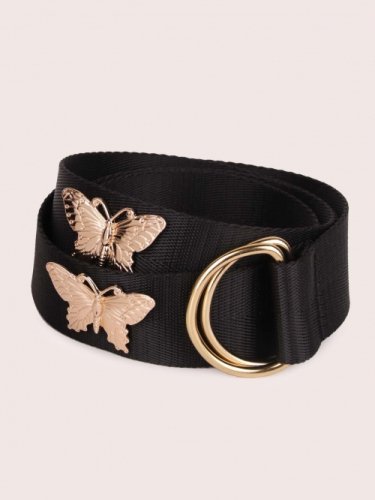 Butterfly Decor Tape Belt (Black)  [sale]