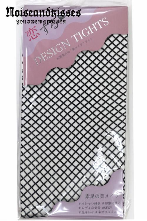 ラッセル編み 中ネット網タイツ Black Noiseandkisses ラッセル編み 中ネット網タイツ Black Noiseandkisses