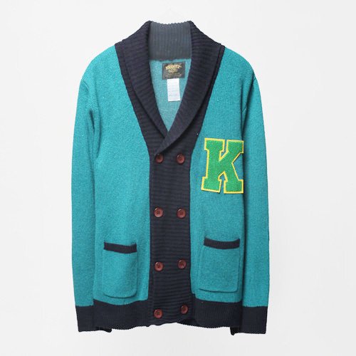 KRAVITZ ニットカーディガン KT-4015-GN (15-1) (Blue Green)【夏セール】
